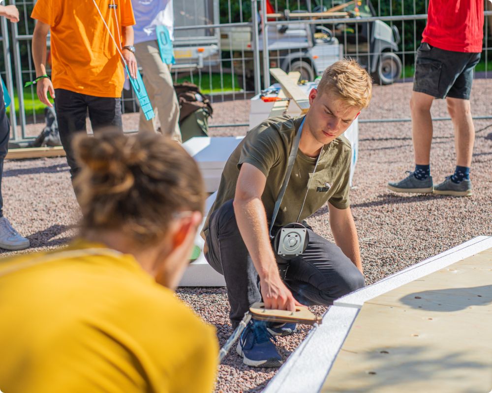 Byggplats Kappsegling